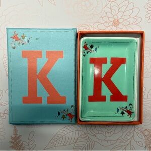 NEW Rosanna Alphabet Studio porcelain trinket tray - letter K - one small tray